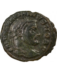Rome Empire Maximin II Daia Génie du Peuple Romain 1 ae Cuivre 305-306 Siscia 2