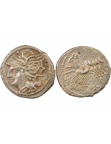 République Romaine Lucius Appuleius Saturninus 1 denier Argent 104 Av JC R Rome
