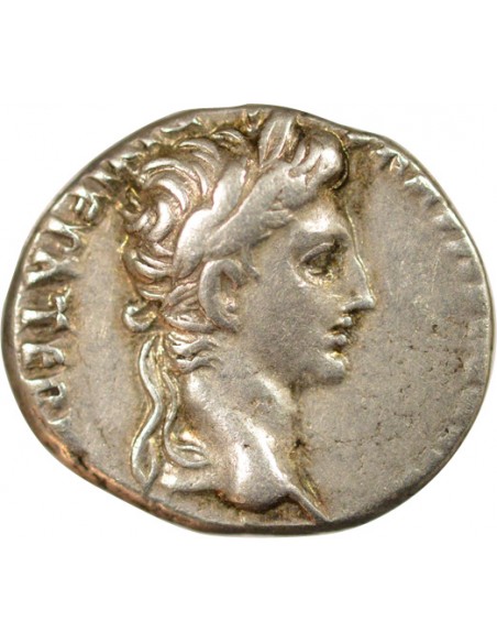 Rome Empire Auguste 1 denier Argent -2 à 4 D Lyon