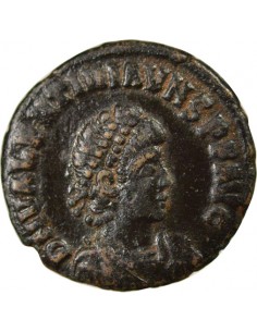 Rome Empire Valentinien II Rome assise 1 nummus Cuivre 379-383 Antioche 2