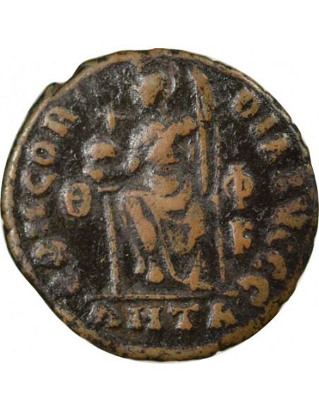 Rome Empire Valentinien II Rome assise 1 nummus Cuivre 379-383 Antioche