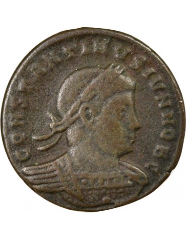 deux étendards 1 nummus Cuivre 333-335 R Rome