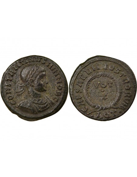 Rome Empire Constantin II Voeux Décenneaux 1 nummus Cuivre 320-321 Aquilée