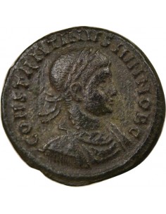 Rome Empire Constantin II Voeux Décenneaux 1 nummus Cuivre 320-321 Aquilée 2