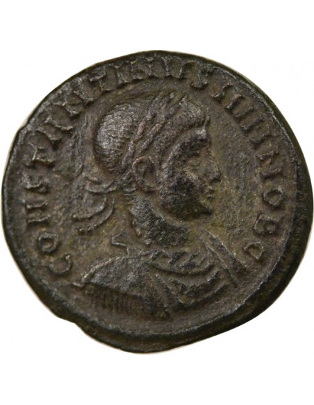 Rome Empire Constantin II Voeux Décenneaux 1 nummus Cuivre 320-321 Aquilée