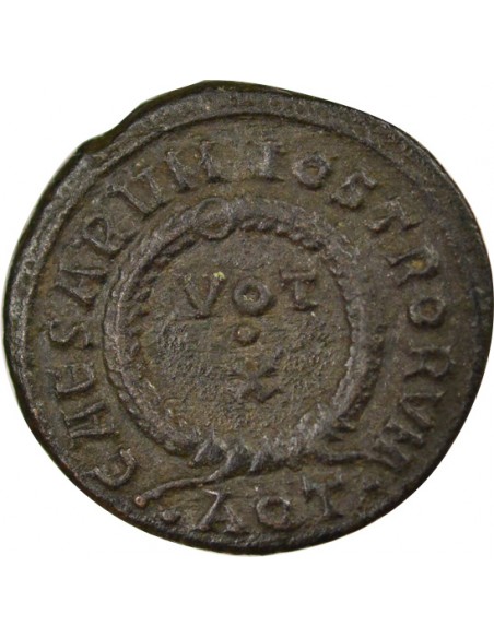 Rome Empire Constantin II Voeux Décenneaux 1 nummus Cuivre 320-321 Aquilée