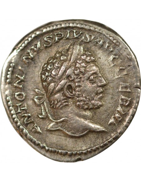 Rome Empire Caracalla Caracalla Debout 1 denier Argent 214 R Rome