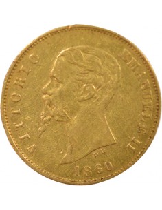 Etats Italiens Victor Emmanuel II 10 lire Or 1860 B Bologne 2