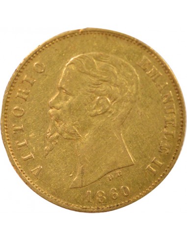Etats Italiens Victor Emmanuel II 10 lire Or 1860 B Bologne