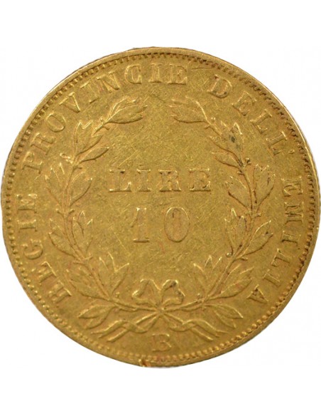 Etats Italiens Victor Emmanuel II 10 lire Or 1860 B Bologne