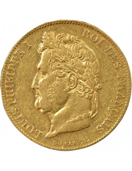 Louis-Philippe Ier Domard 20 francs Or 1833 W Lille