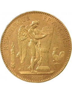 Napoléon III Dieu Protège la France 100 francs Or 1879 A - Paris 2