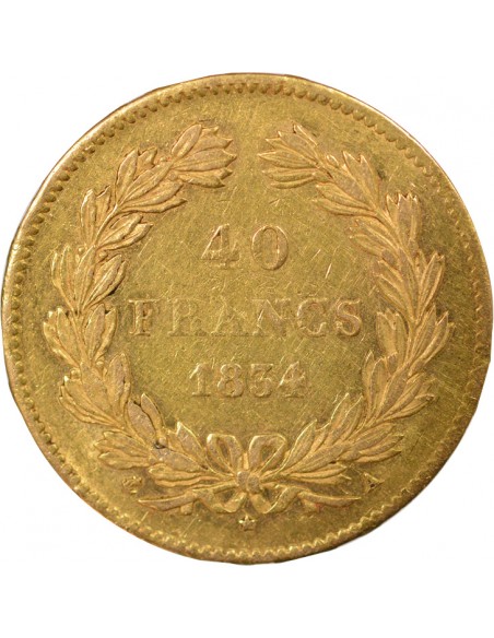 Louis-Philippe Ier Domard 40 francs Or 1834 A - Paris