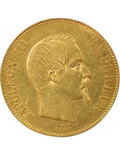Napoléon III Tête nue 100 francs Or 1855 A - Paris 2