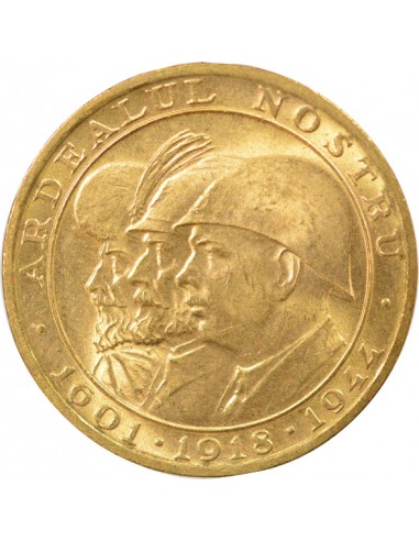 Roi de Roumanie Lib. de l'Ardeal du Nord 20 lei Or 1944 B Bucarest