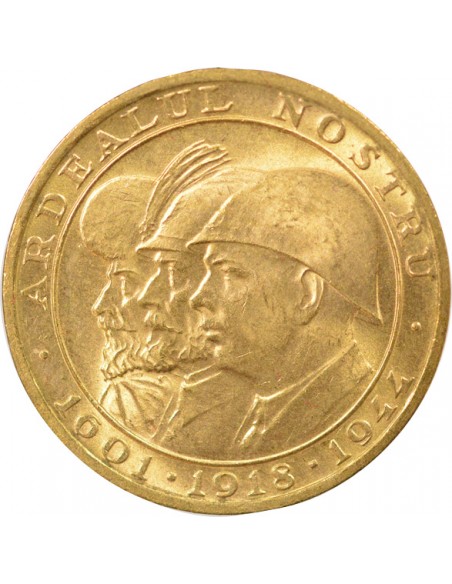 Roi de Roumanie Lib. de l'Ardeal du Nord 20 lei Or 1944 B Bucarest