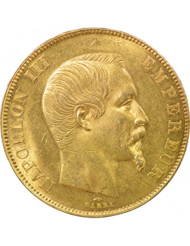 Napoléon III Tête nue 50 francs Or 1857 A - Paris