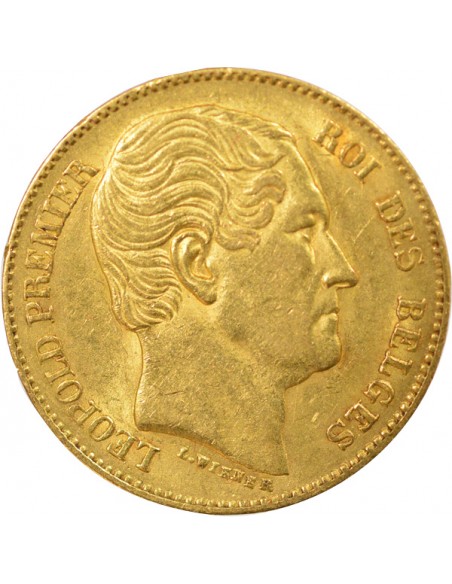 Belgique Léopold Ier 20 francs Or 1865 B. Bruxelles