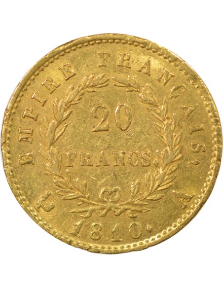 Roi d'Italie Empire 20 francs Or 1810 A - Paris