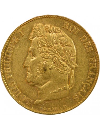 Louis-Philippe Ier Domard 20 francs Or 1844 A - Paris