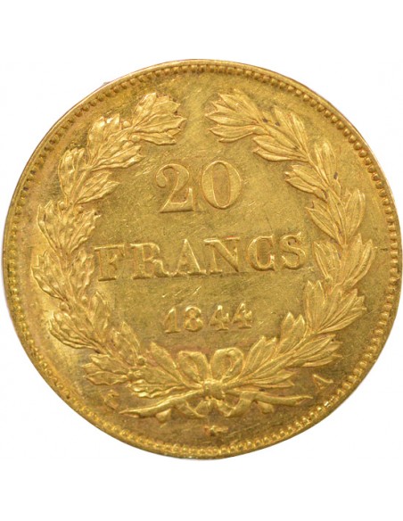 Louis-Philippe Ier Domard 20 francs Or 1844 A - Paris
