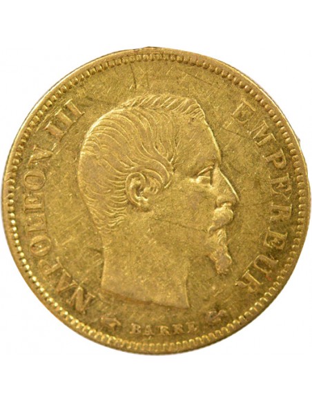 Napoléon III Tête nue 10 francs Or 1858 A - Paris