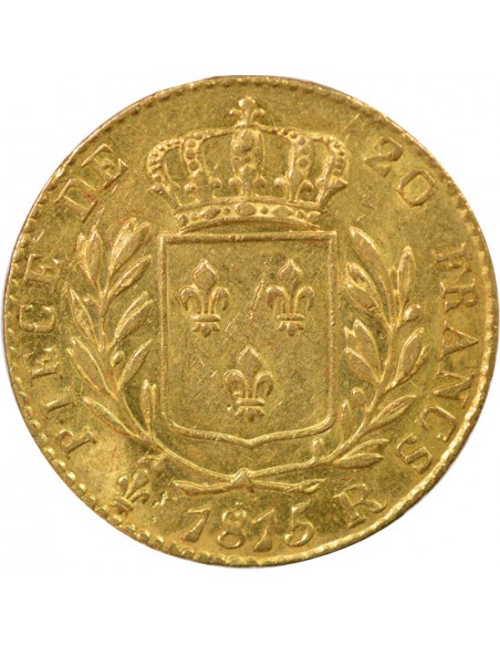 Louis XVIII Buste Habillé 20 francs Or 1815 Londres