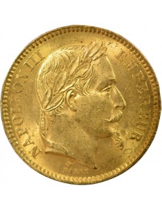 Bonaparte Charles Louis Napoléon (Napoléon III) Tête laurée 20 francs Or 8161 BB Strasbourg 2