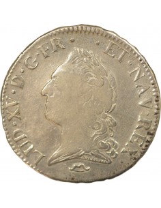 Louis XV A la Vieille Tête 1 ecu Argent 1772 N Montpellier 2