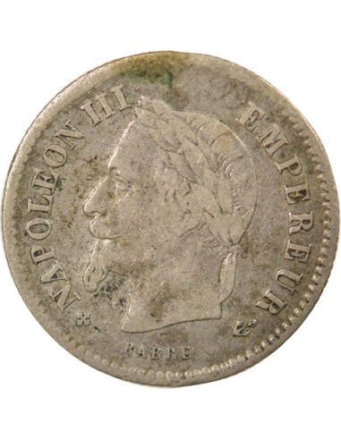 Napoléon III Grand Module 20 centimes Argent 1868 BB Strasbourg