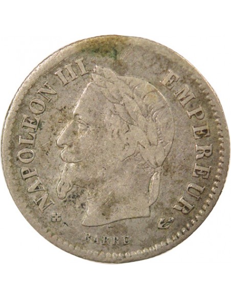 Napoléon III Grand Module 20 centimes Argent 1868 BB Strasbourg