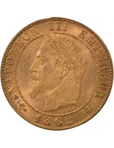 Napoléon III Tête Laurée 1 centime Bronze 1862 A - Paris 2