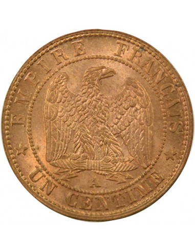 Napoléon III Tête Laurée 1 centime Bronze 1862 A - Paris