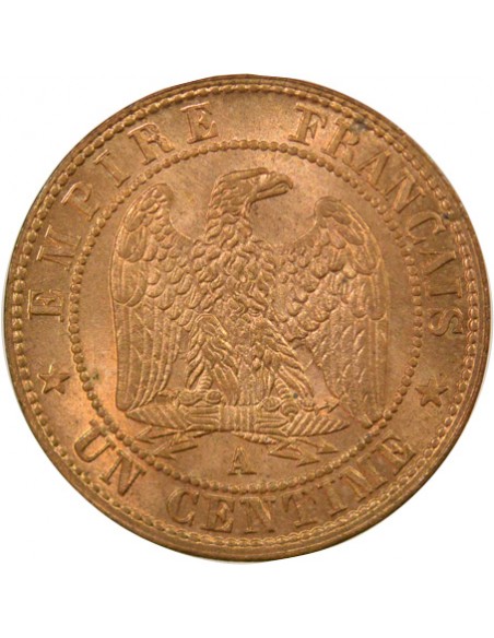 Napoléon III Tête Laurée 1 centime Bronze 1862 A - Paris