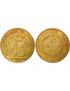 IIe République 20 francs Or 1849 A - Paris