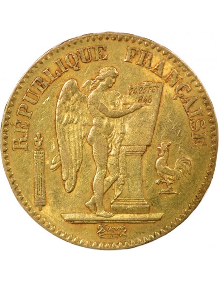 IIe République 20 francs Or 1849 A - Paris