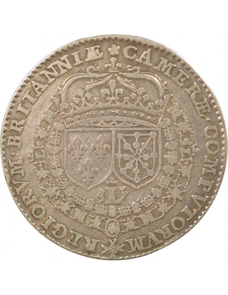 Louis XIII Chambre des Comptes de Bretagne 1 jeton Argent 1611