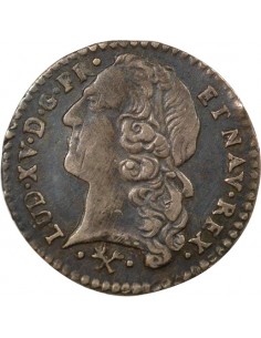 Louis XV Au Bandeau 1/20 ecu Argent 1766 L Bayonne 2