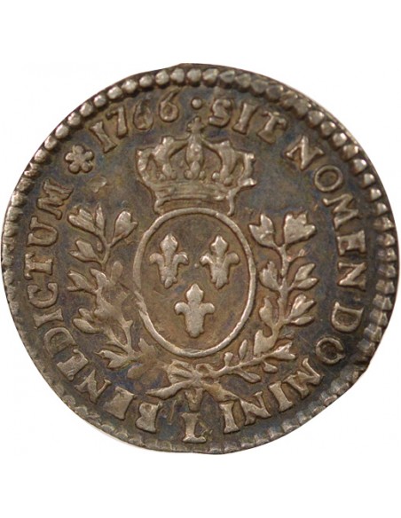 Louis XV Au Bandeau 1/20 ecu Argent 1766 L Bayonne