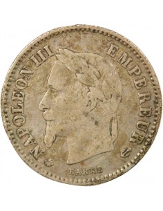 Napoléon III Grand Module 20 centimes Argent 1868 A - Paris 2