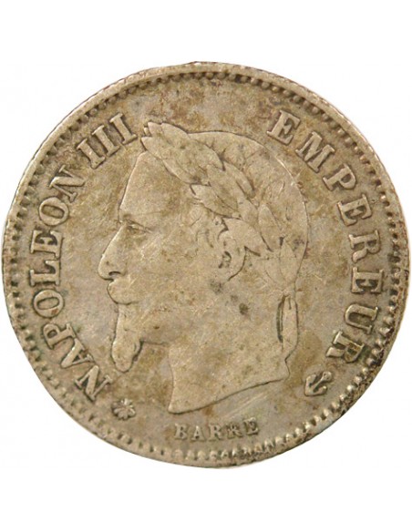 Napoléon III Grand Module 20 centimes Argent 1868 A - Paris