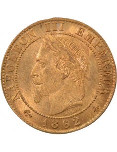 Napoléon III Tête Laurée 1 centime Bronze 1862 A - Paris 2