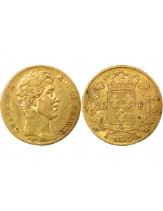 Charles X 20 francs Or 1825 A - Paris