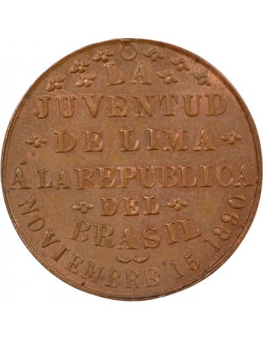 Pérou 1 jeton Cuivre 1890