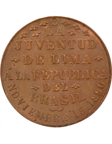 Pérou 1 jeton Cuivre 1890