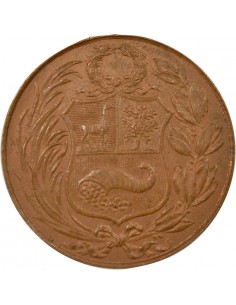 Pérou 1 jeton Cuivre 1890 2