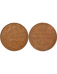 Pérou 1 jeton Cuivre 1890