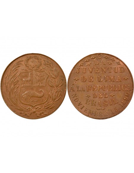 Pérou 1 jeton Cuivre 1890