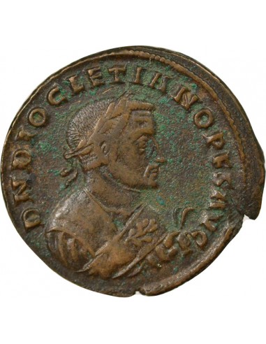 Rome Empire Dioclétien Quies 1 ae Cuivre 307 D Lyon