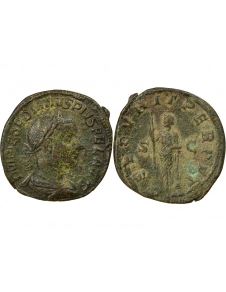 Rome Empire Gordien III Securitas debout 1 sesterce Laiton 244 R Rome